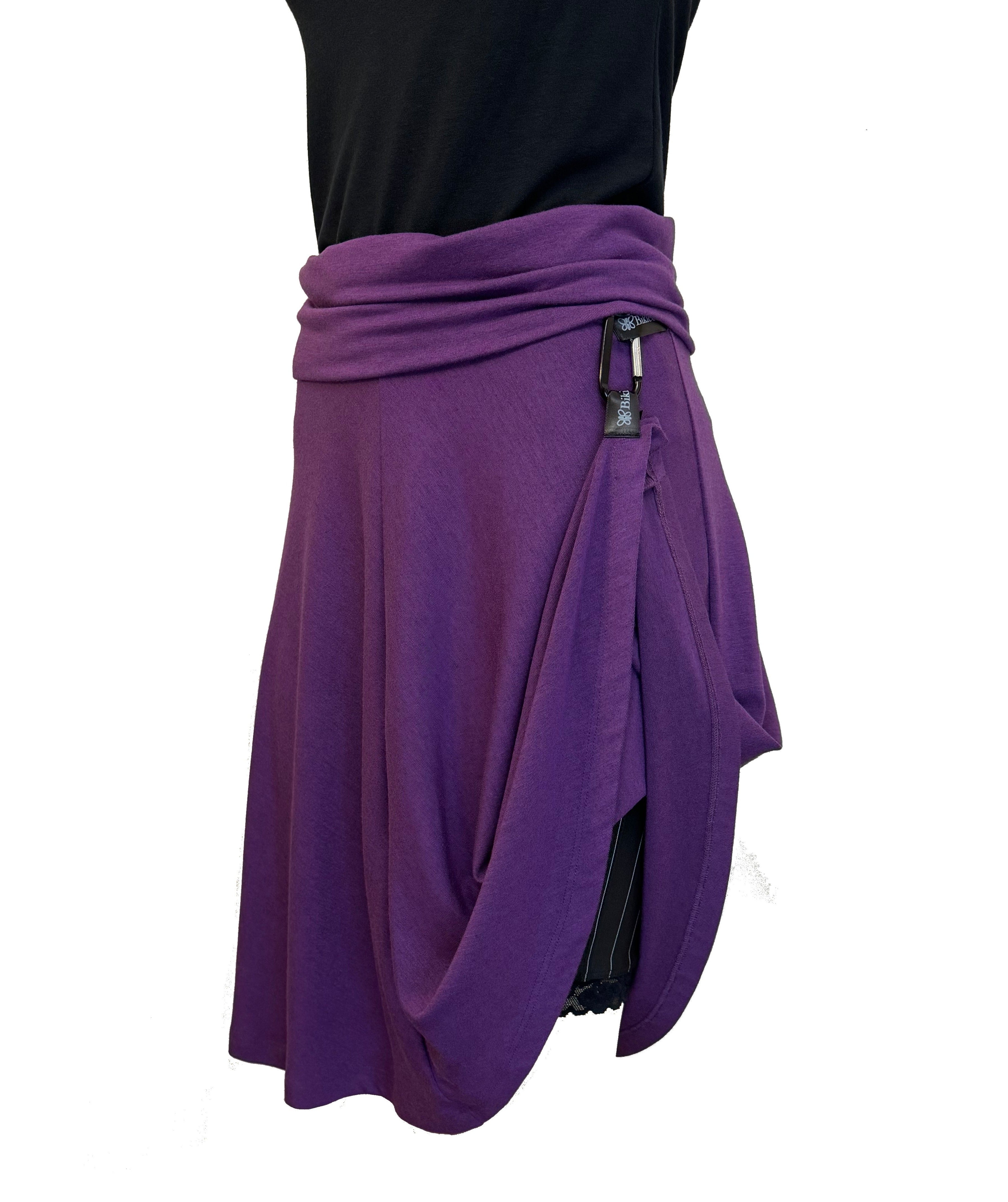 Comfy Flowy Skirt with fold over waistband and SkitchClip