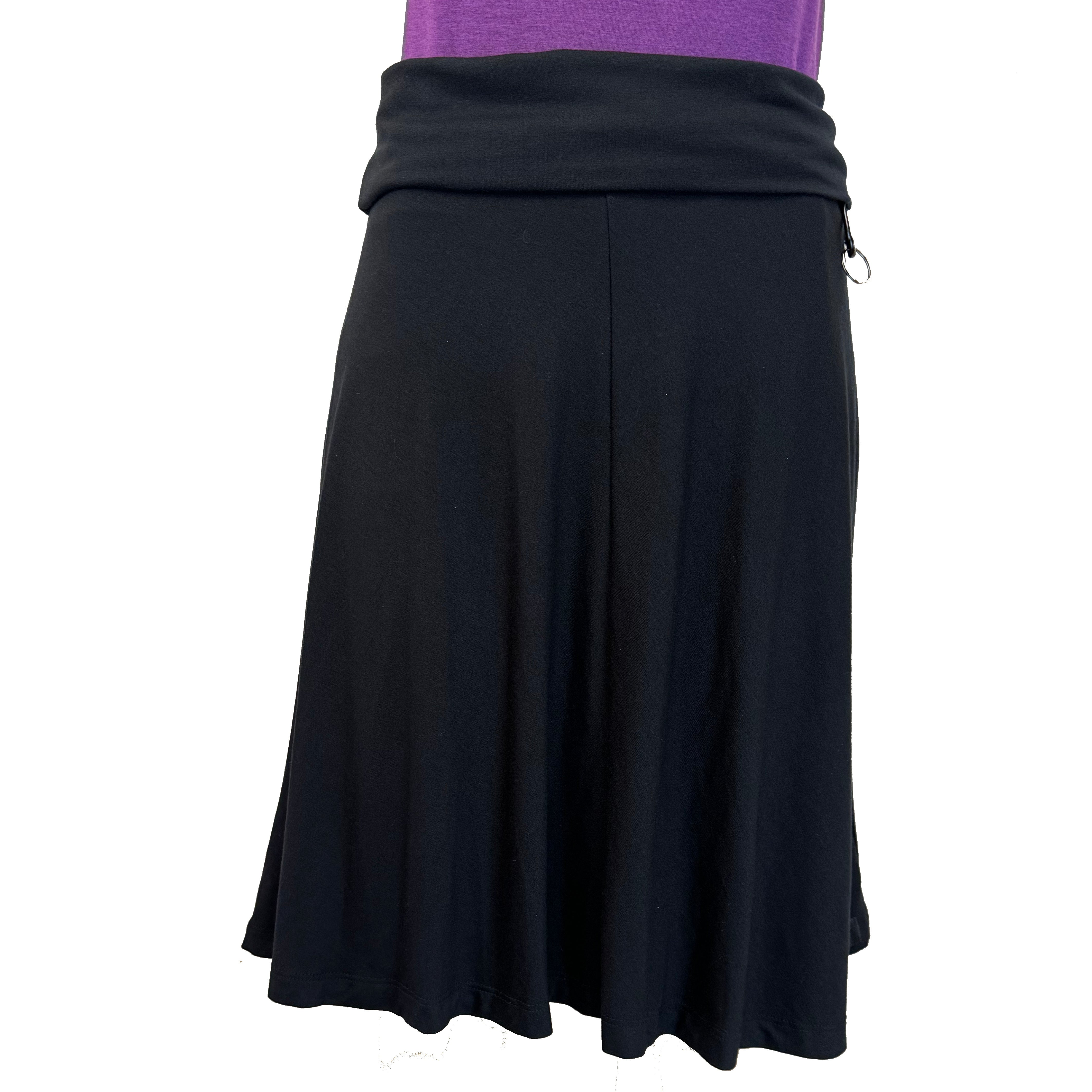 Comfy Flowy Skirt with fold over waistband and SkitchClip