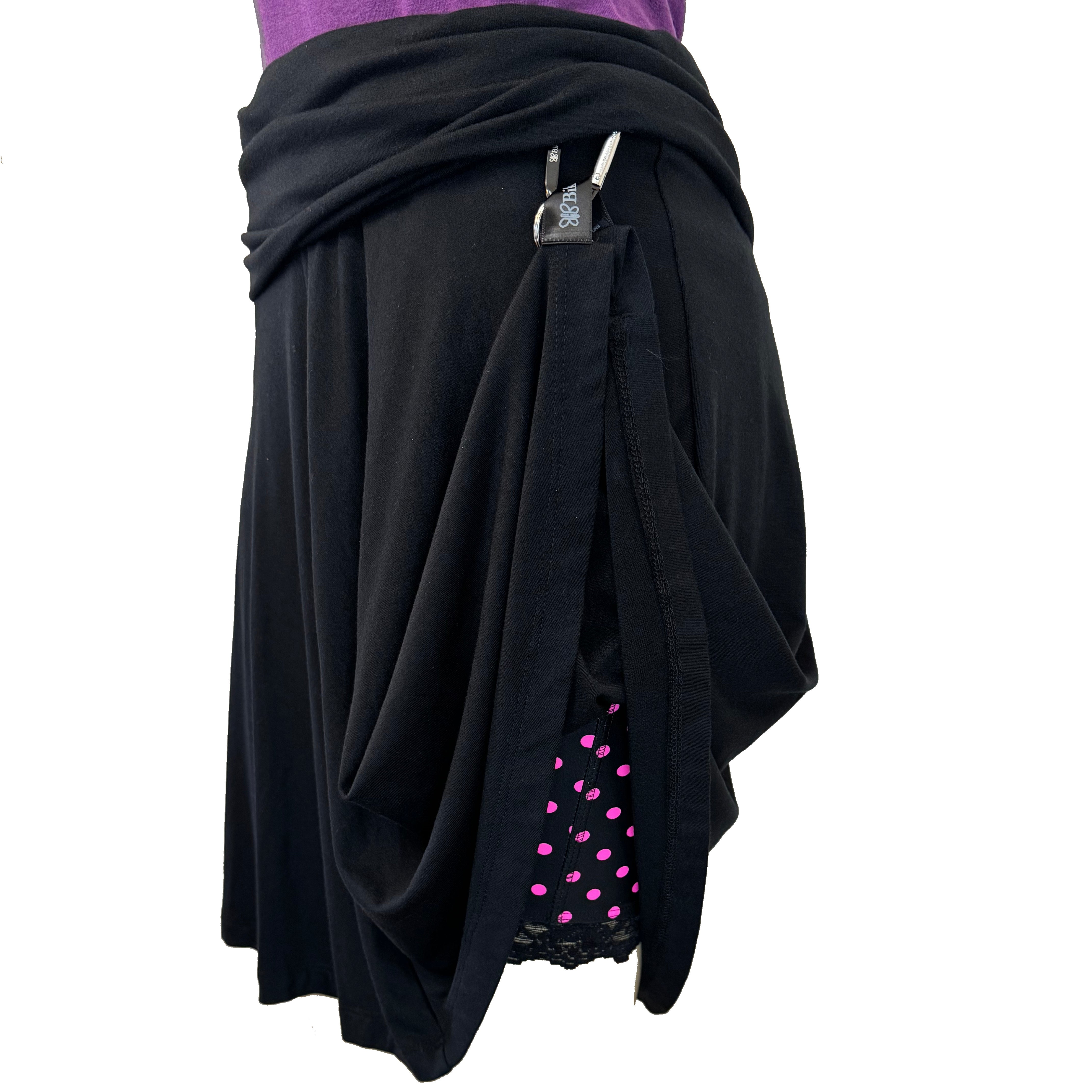 Comfy Flowy Skirt with fold over waistband and SkitchClip