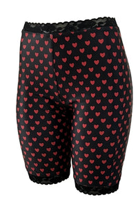 women's bike shorts undershorts underwear slip shorts slipshorts chub rub hearts